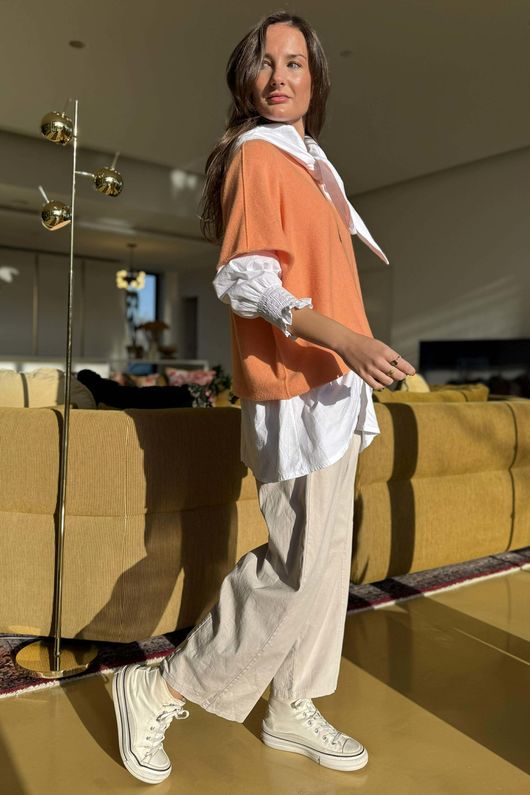 Conrad Layer Knit Apricot Sorbet /5=